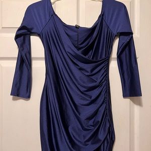 Windsor Royal blue off shoulder mini dress